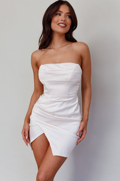 Dolce Vita Strapless Mini Dress Oyster
