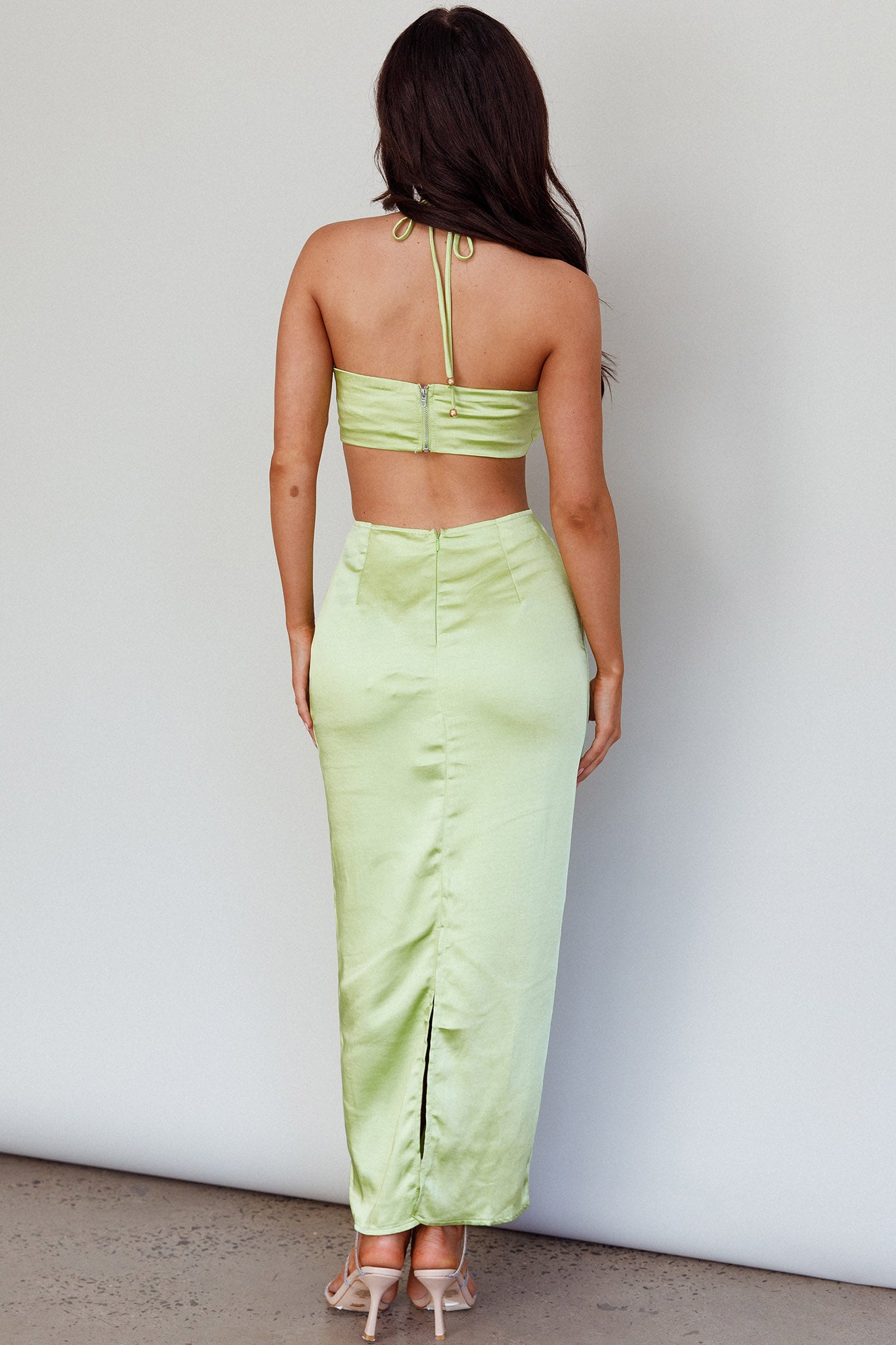 Ryana Cut-Out Drawstring Dress Apple