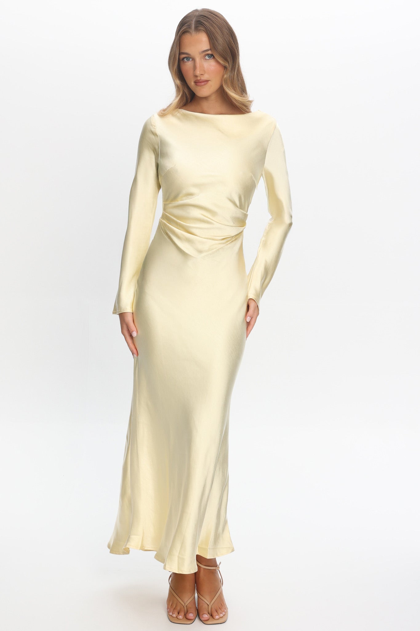 Loveland Cowl Back Midi Dress Butter