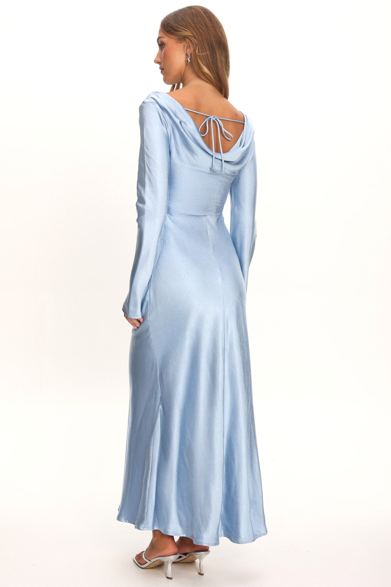 Loveland Cowl Back Midi Dress Ice