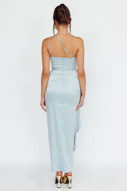 Kamillia One-Shoulder Split Midi Dress Pistachio