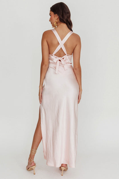 Sitara Tied Back Maxi Dress Blush