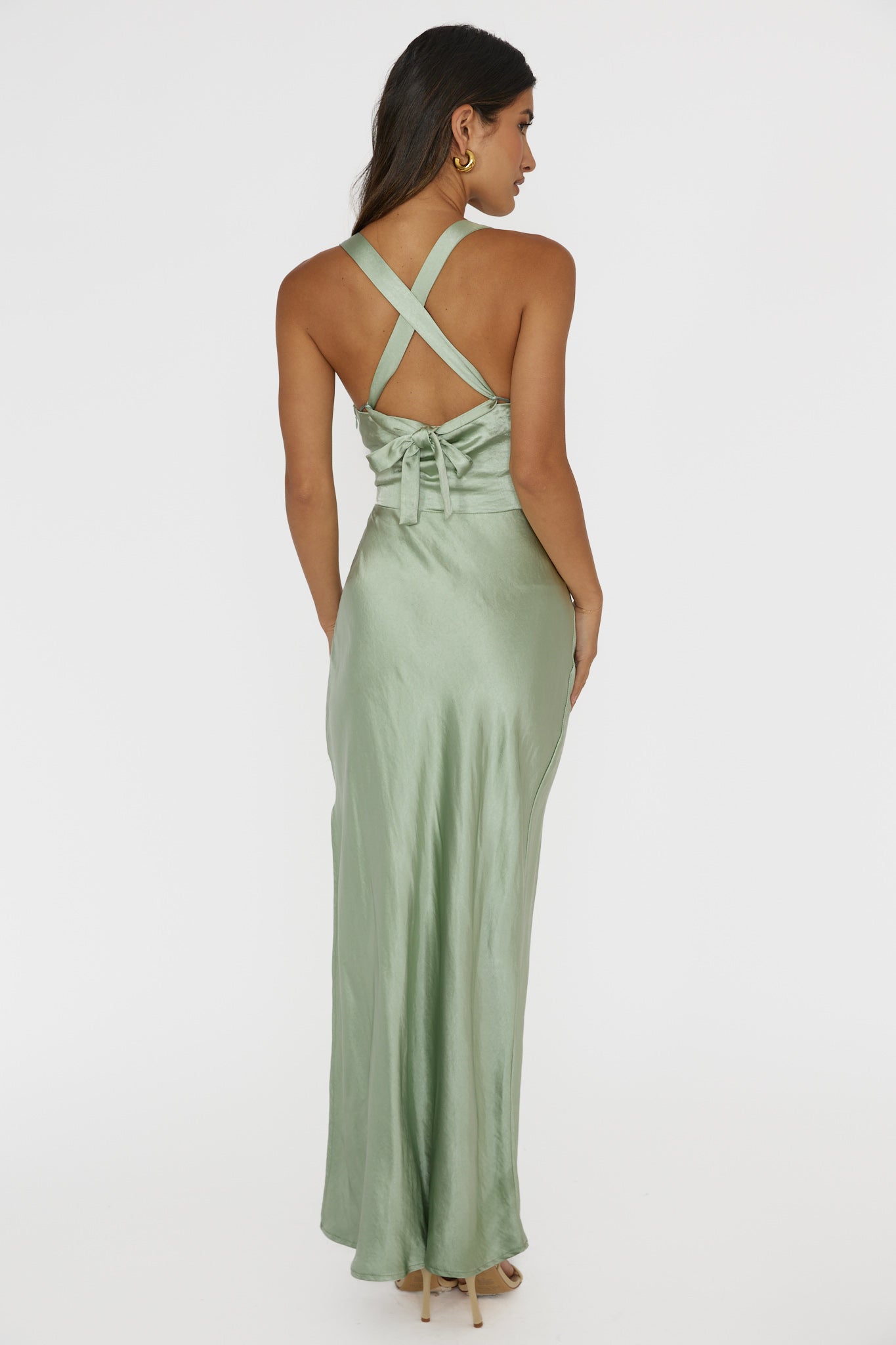 Sitara Tied Back Maxi Dress Sage