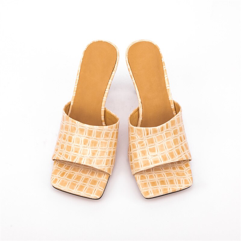 Croc Square Toe Mule Sandals