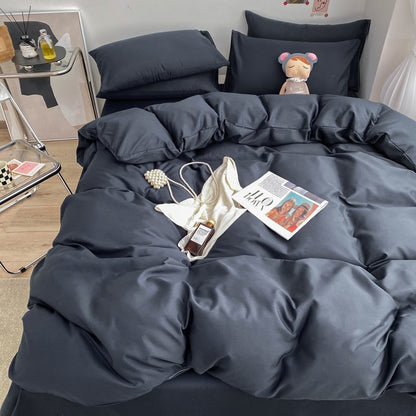 Duvet Cover Solid Color Quilt Cover Tibetan Green King Size Comforter Cover High Quality Skin Friendly Fabric Bedding Cover