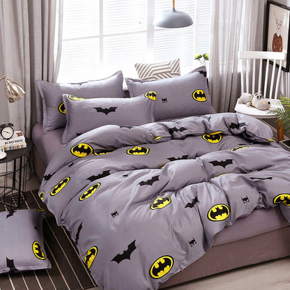Fashion Bedding Set White Green Double Bed Linens Nordic Duvet Cover Pillowcase Queen Size Flat Sheet Classic Grid Kids Winter