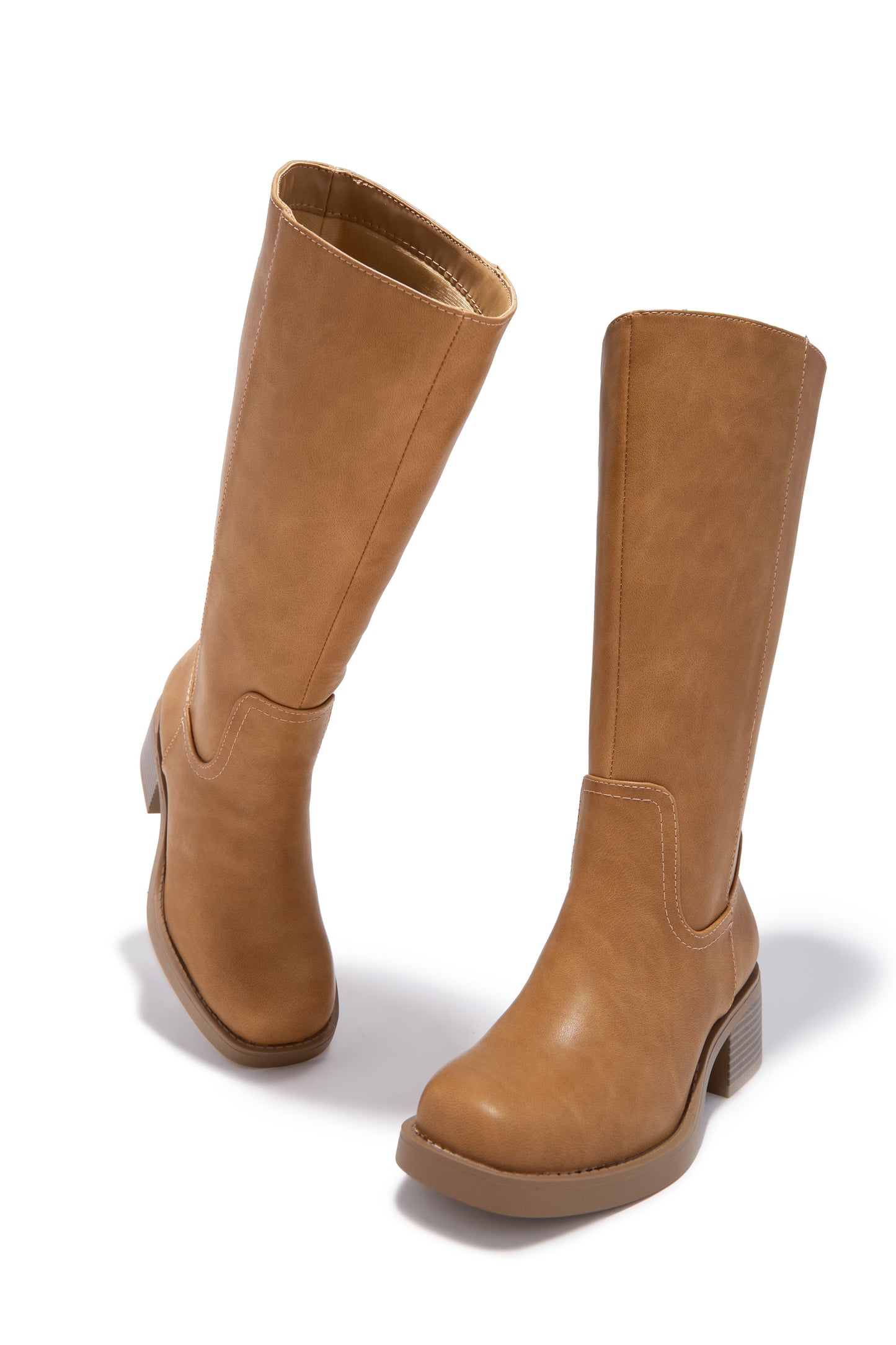 Midnight Icon Below The Knee Moto Boots - Camel