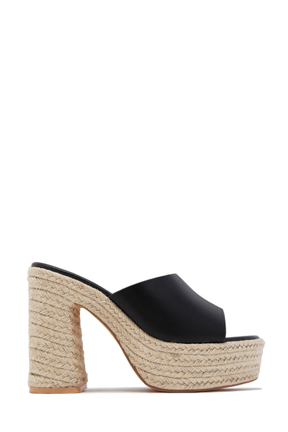Zuleyma Platform Espadrille Heel - Black