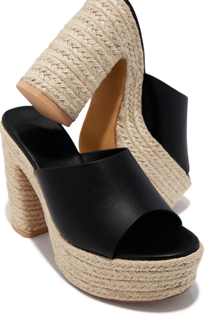 Zuleyma Platform Espadrille Heel - Black