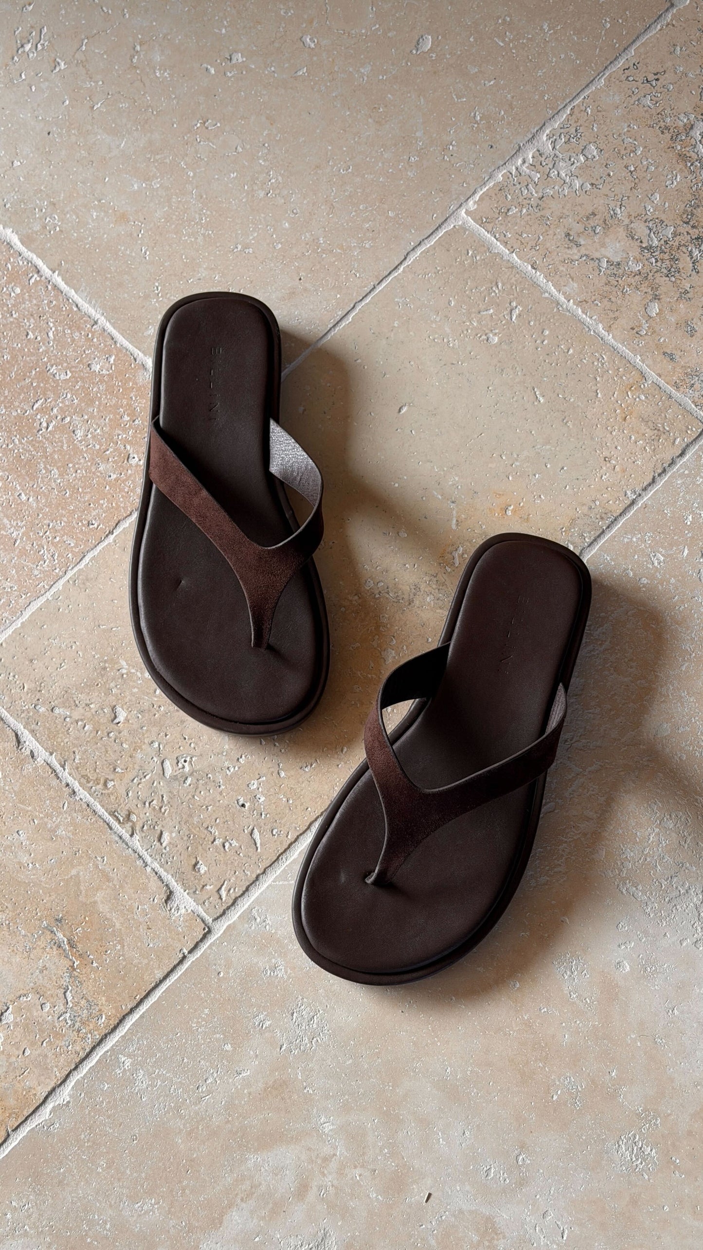 Orianna Slide - Dark Cacao Suede