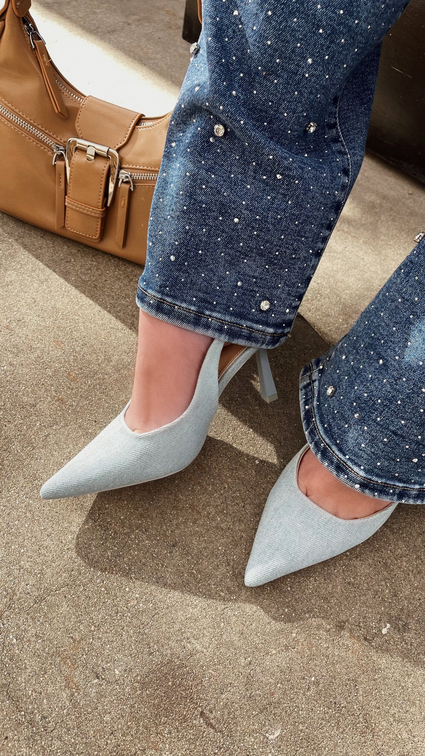Karia Slingback Pumps - Denim
