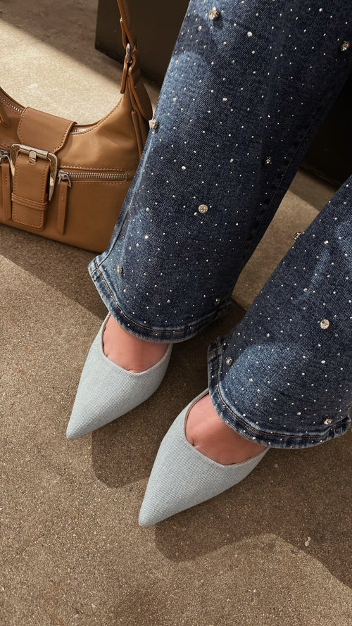 Karia Slingback Pumps - Denim