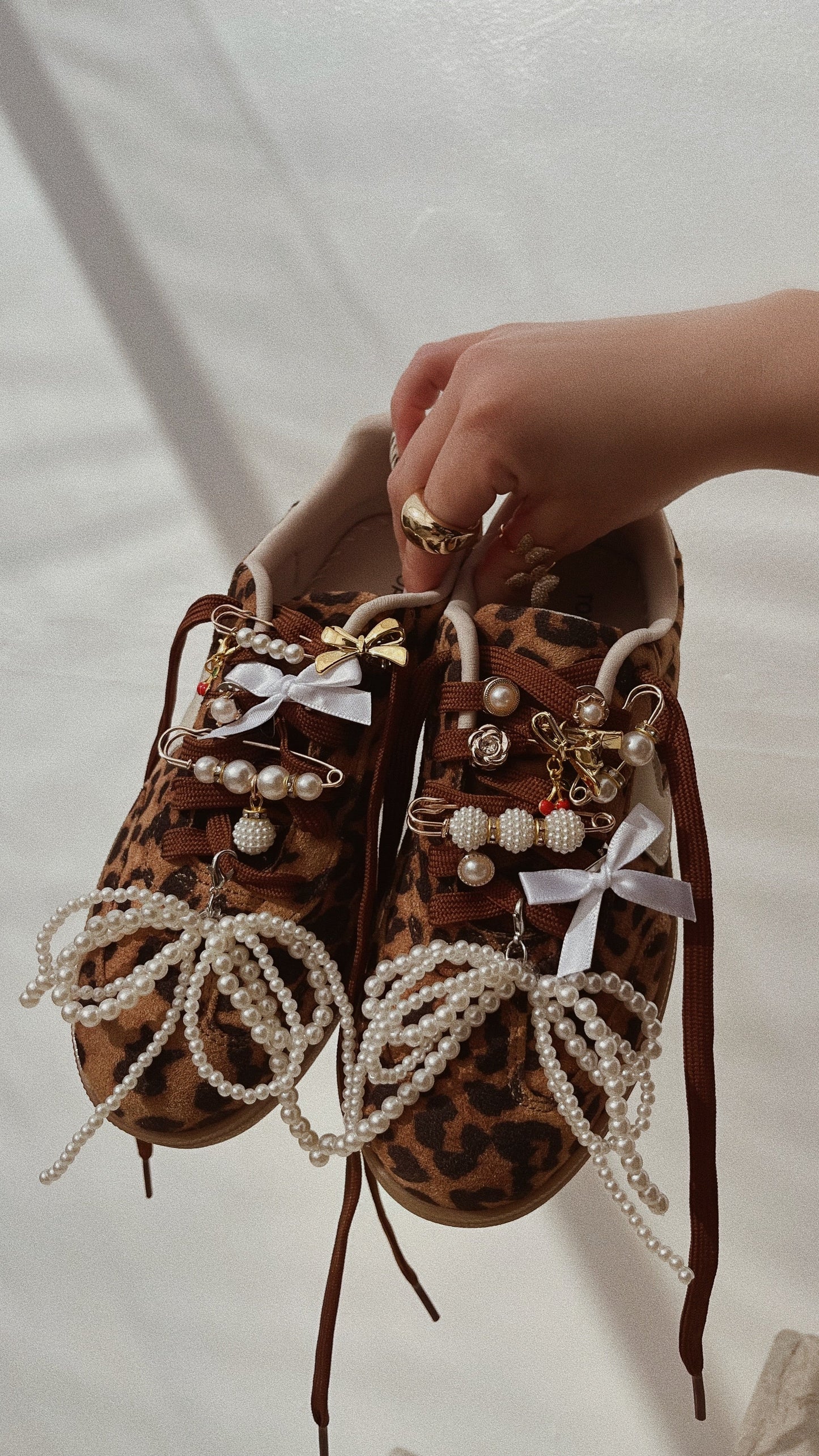 Piper Lace Up Sneakers - Leopard