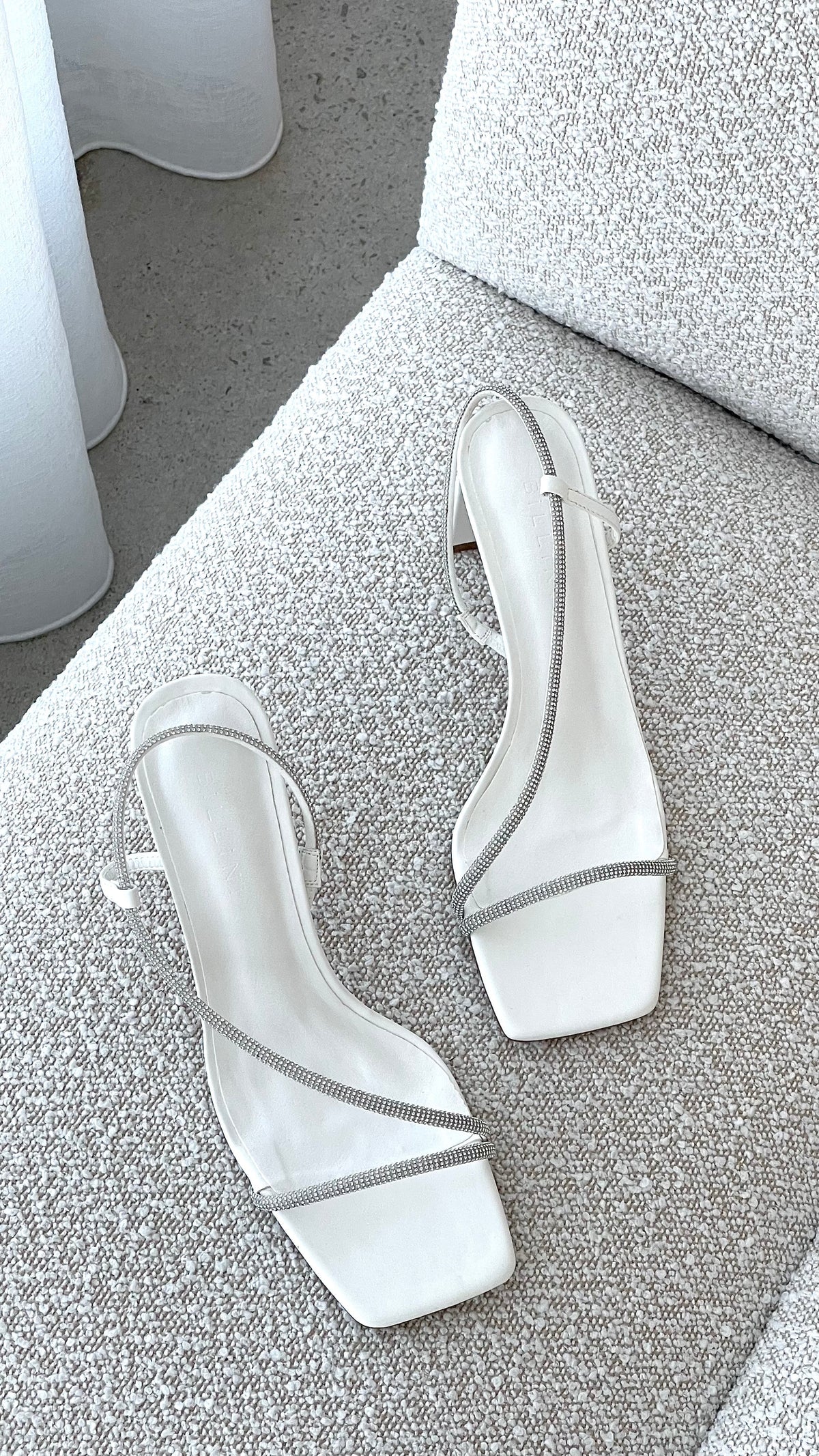 Kaye Heels - White Diamante