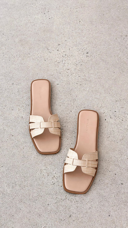 Gretal Slide - Natural Raffia