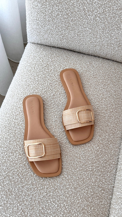 Ravielle Slide - Natural Raffia