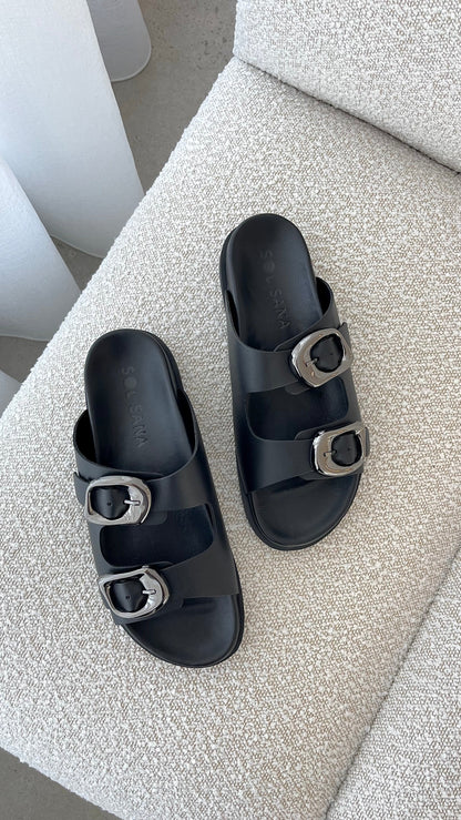 Sol Sana San Jose Footbed - Black / Silver