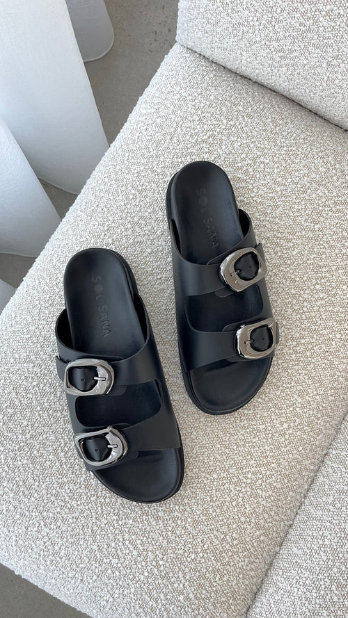 Sol Sana San Jose Footbed - Black / Silver