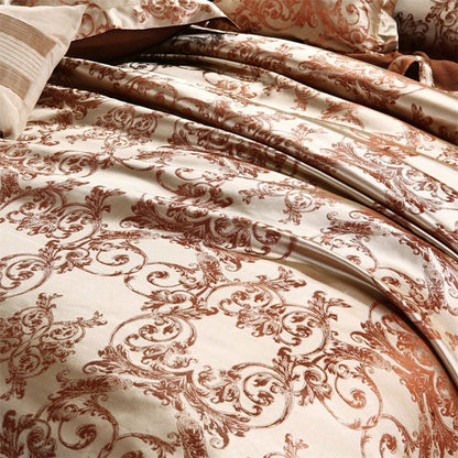 Europe and America Jacquard Luxury Bedding Set Satin Modern Luxury Bedding Sets High End rayon Wedding Duvet Cover Set Queen