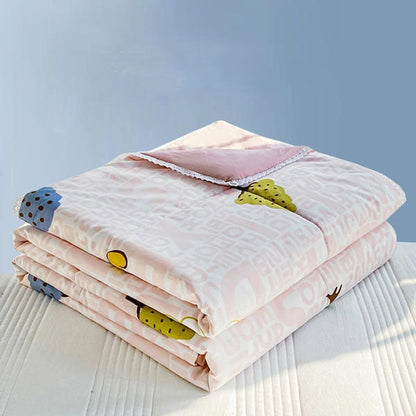 Flowers Soft Skin Friendly Summer Blanket Lace Super Soft Comfortable Quilted Quilt Thin Machine Wash Single Double Bed Quilts