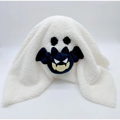 Cute Ghost with Pumpkin Pillow in Hand for Halloween Decor White Ghost Doll Kid Children Gift Sofa Decor Soft Cotton Pillow
