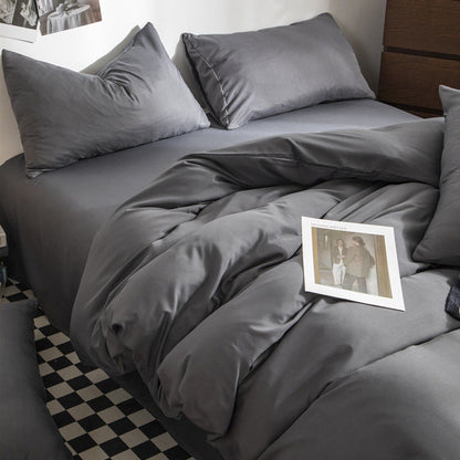 Fashion Bedding Set White Green Double Bed Linens Nordic Duvet Cover Pillowcase Queen Size Flat Sheet Classic Grid Kids Winter