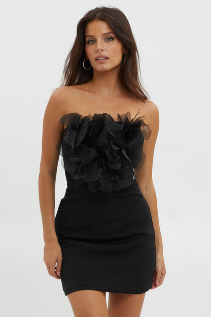 Magic At Night Embellished Bodice Dress Black