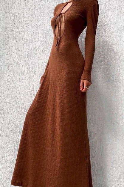 SNDYS Tallulah Maxi Dress Chestnut