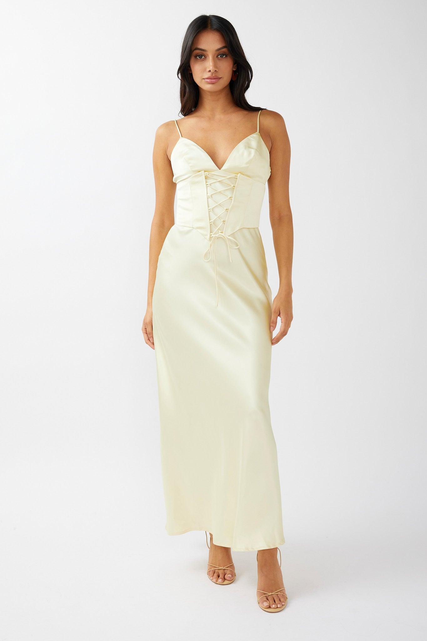 Downtown Cami Strap Corset Waist Dress Butter