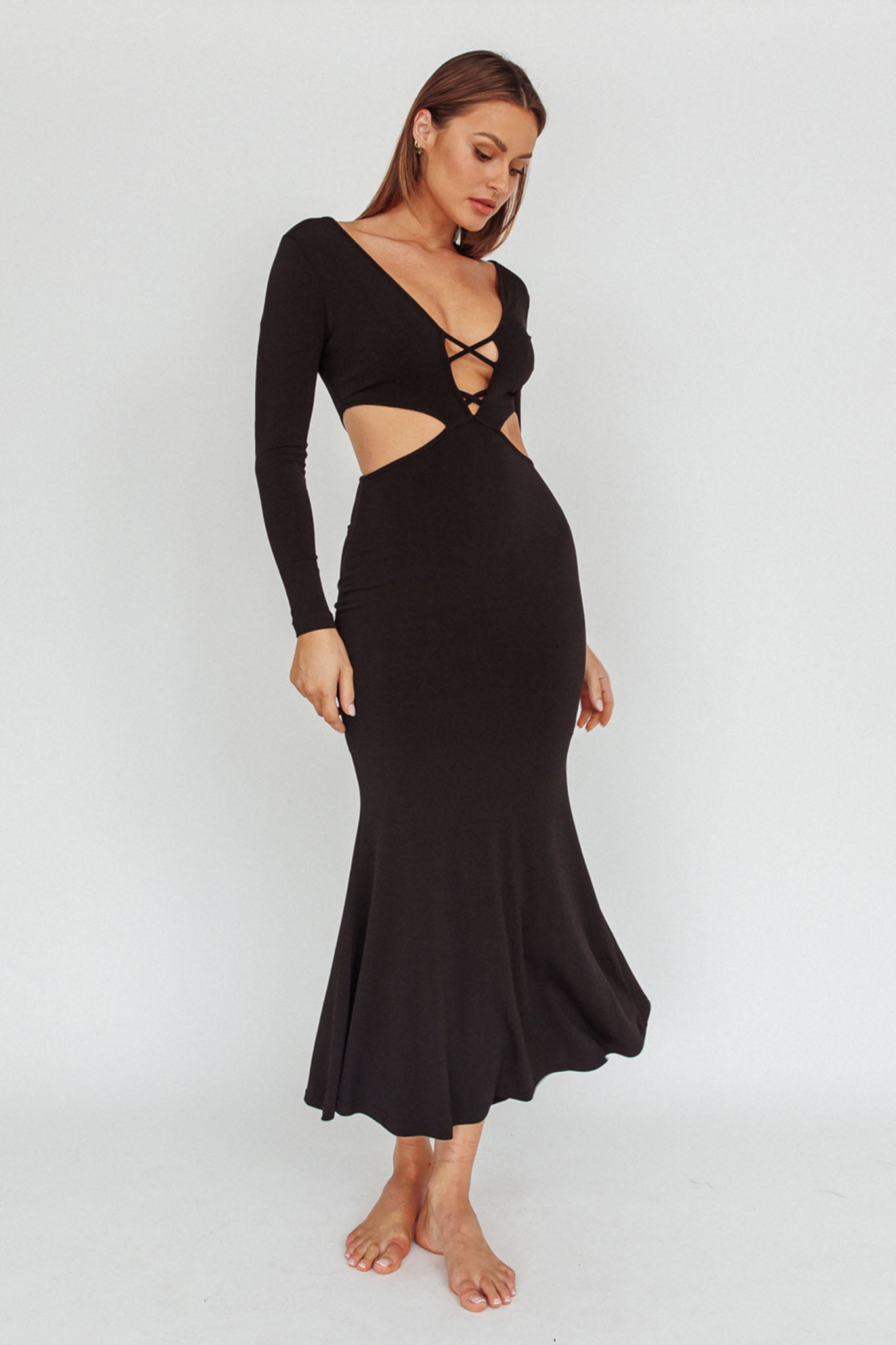 Dress Codes Cut-Out Maxi Dress Black