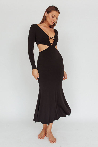 Dress Codes Cut-Out Maxi Dress Black