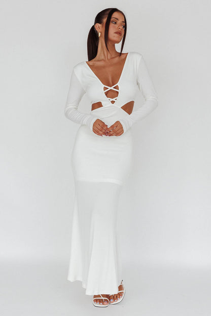 Dress Codes Cut-Out Maxi Dress White