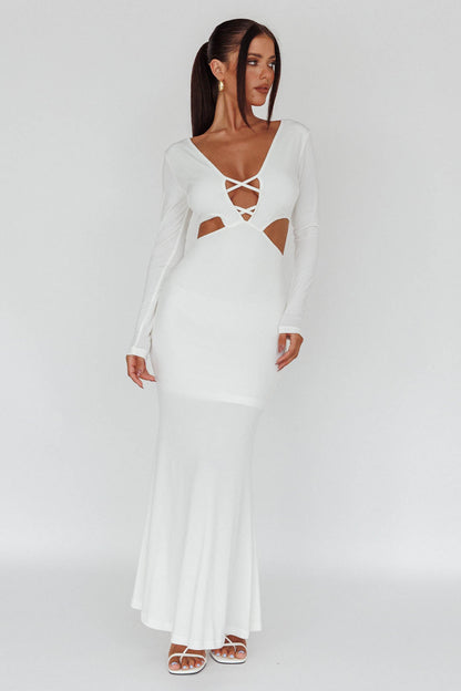Dress Codes Cut-Out Maxi Dress White