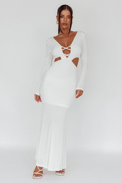 Dress Codes Cut-Out Maxi Dress White