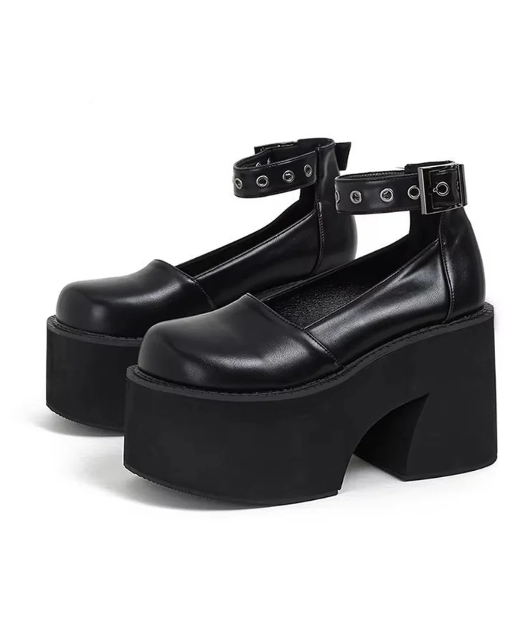 Chunky Platform Mary Jane Heels
