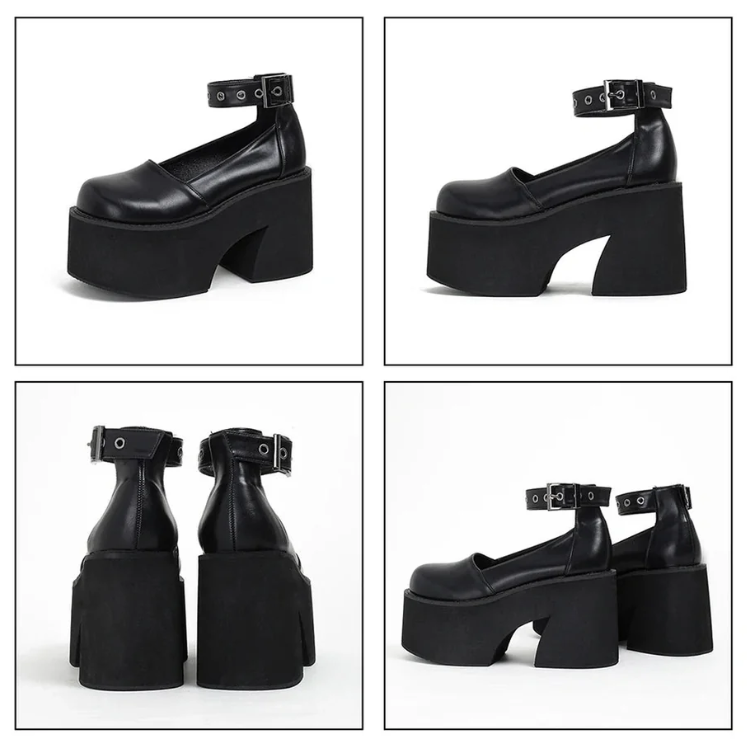 Chunky Platform Mary Jane Heels