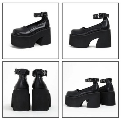 Chunky Platform Mary Jane Heels