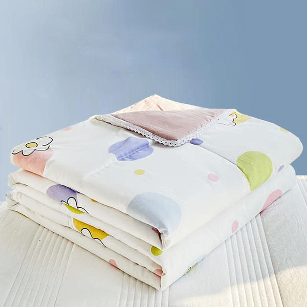 Flowers Soft Skin Friendly Summer Blanket Lace Super Soft Comfortable Quilted Quilt Thin Machine Wash Single Double Bed Quilts