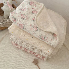 Fleece Winter Baby Blanket for Newborn Swaddle Bedding Velvet Muslin Cotton Blanket New Born Kids Blanket Mother Kid