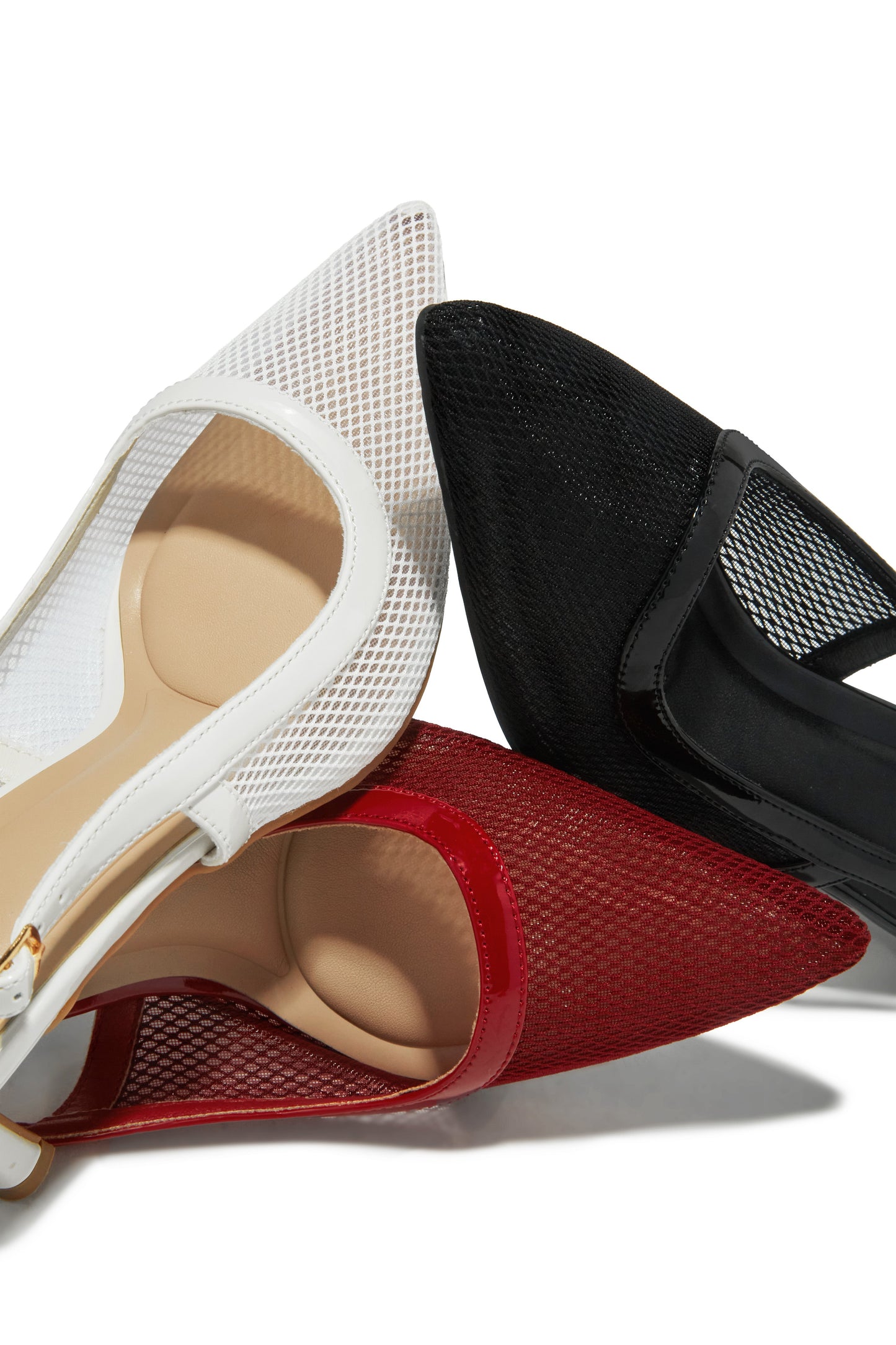 Chloey Slingback Mid Heel Pumps - Ivory