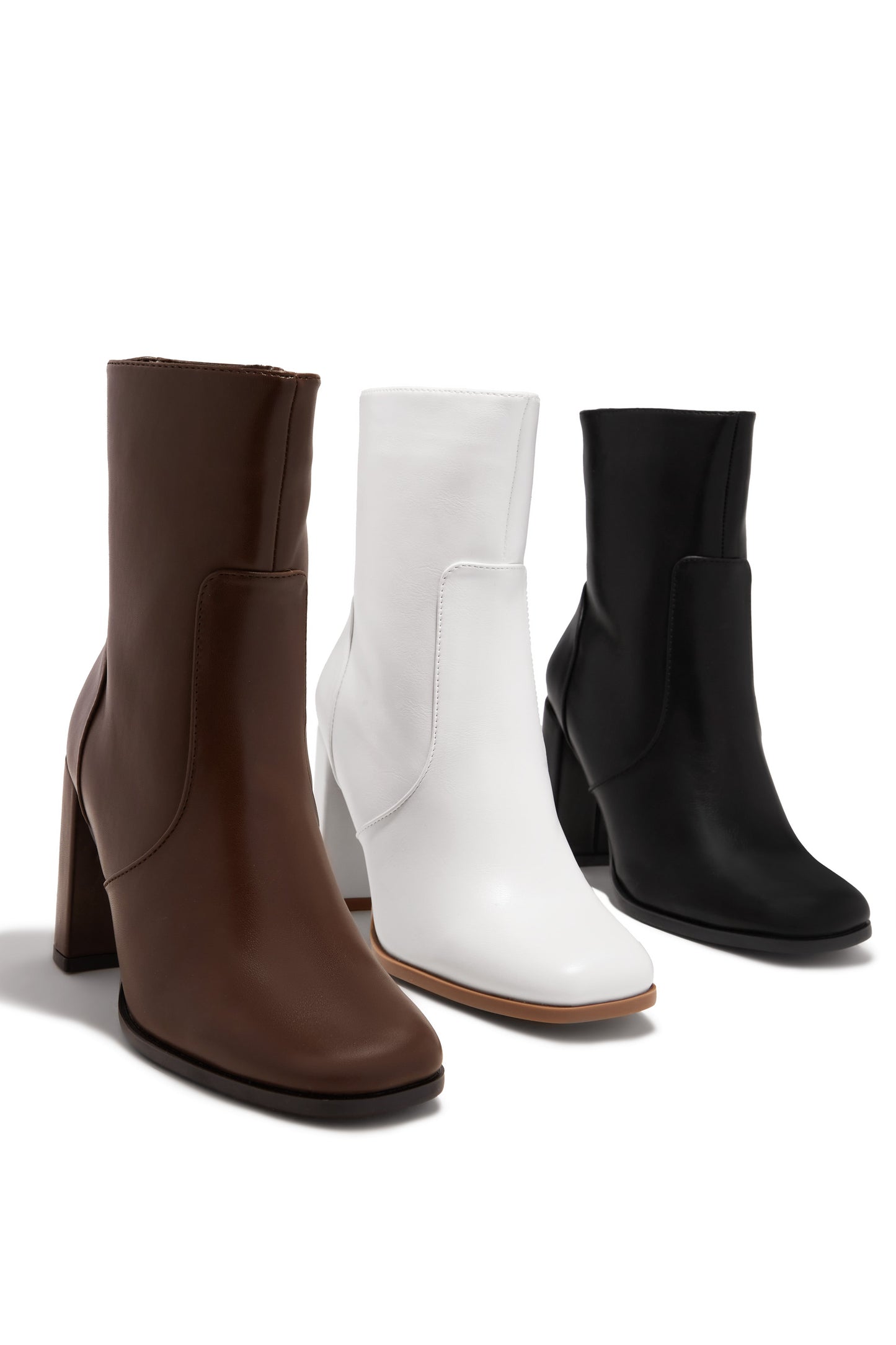 Harlow Block Heel Ankle Boot - White