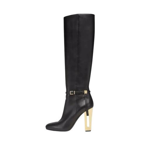 Ankle Strap Spliced Sleeve Boots