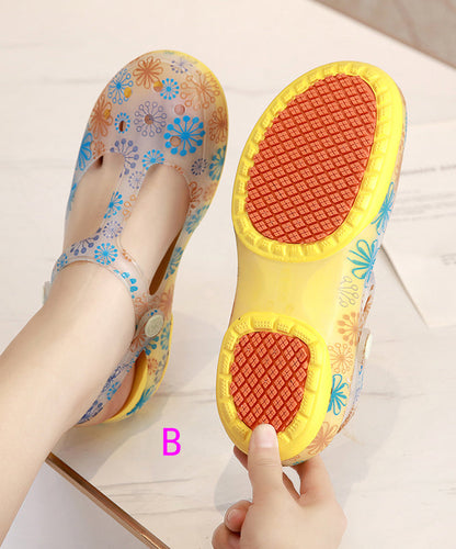 New Summer Print Hollow Out Beach Walking Sandals