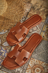 Biyanka Slip On Sandals - Tan