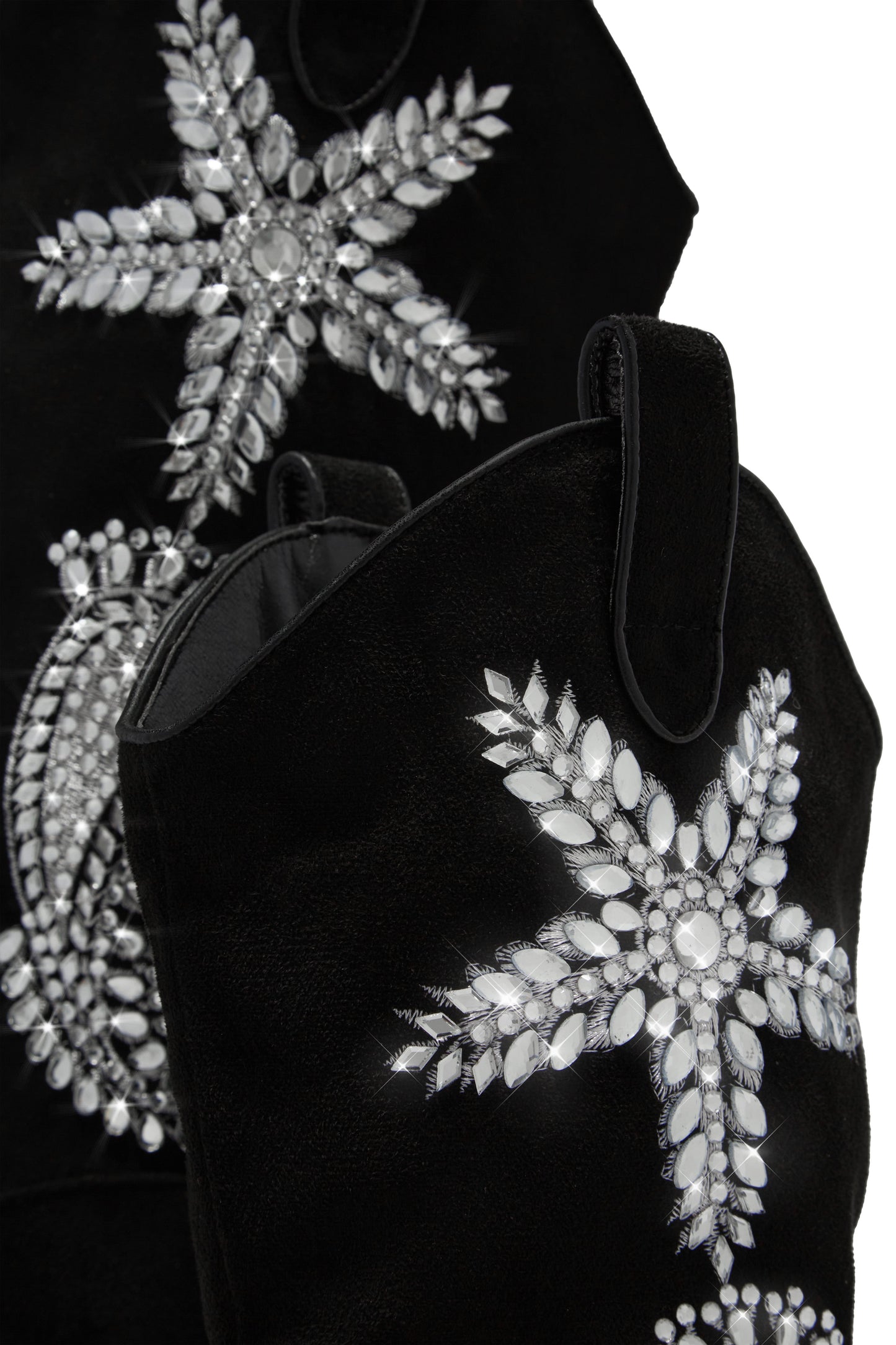 Rock The Rodeo Embellished Cowgirl Boots - Black