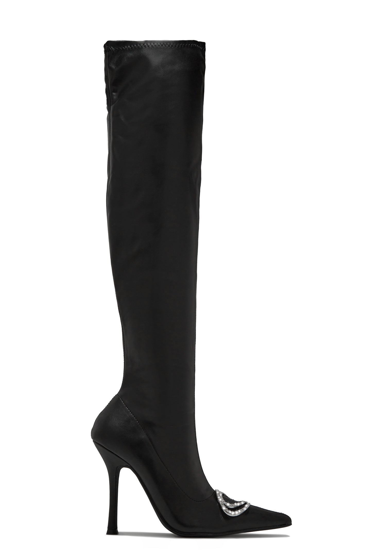 Night Is Young Over The Knee High Heel Boots - Black