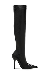 Night Is Young Over The Knee High Heel Boots - Black
