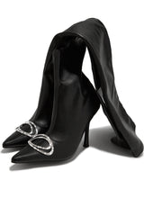 Night Is Young Over The Knee High Heel Boots - Black