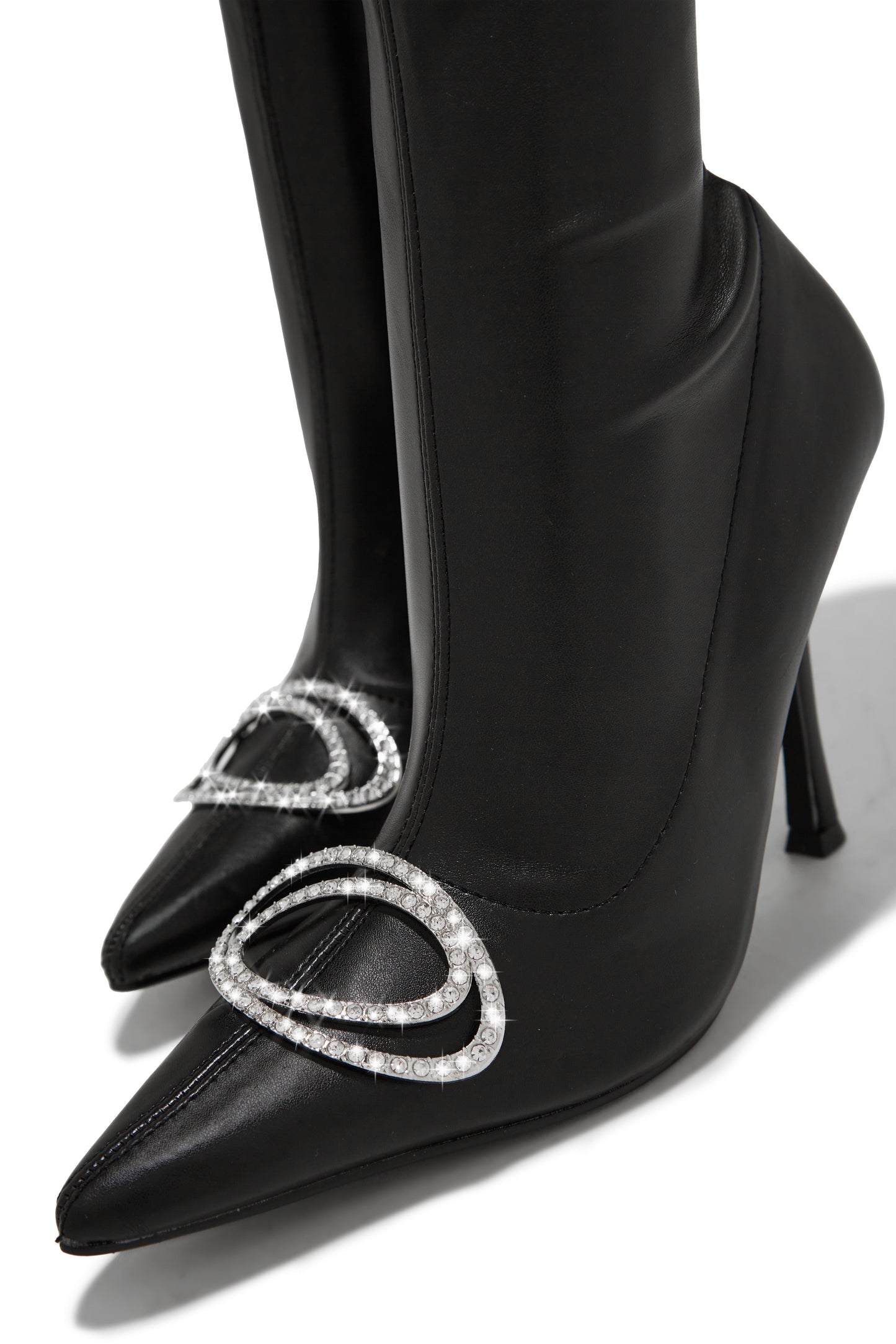 Night Is Young Over The Knee High Heel Boots - Black