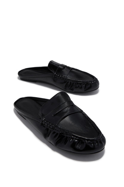 Julia Slip On Loafer Flats - Black